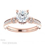 Round Cut Forever One Moissanite Engagement Ring #GTJ1240-round-fo-r