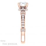 Round Cut Forever One Moissanite Engagement Ring #GTJ1240-round-fo-r