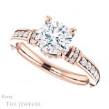Round Cut Forever One Moissanite Engagement Ring #GTJ1240-round-fo-r