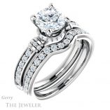 Round Cut Forever One Moissanite Engagement Ring #GTJ1240-round-fo-w 6 Round Cut Forever One Moissanite Engagement Ring #GTJ1240-round-fo-w