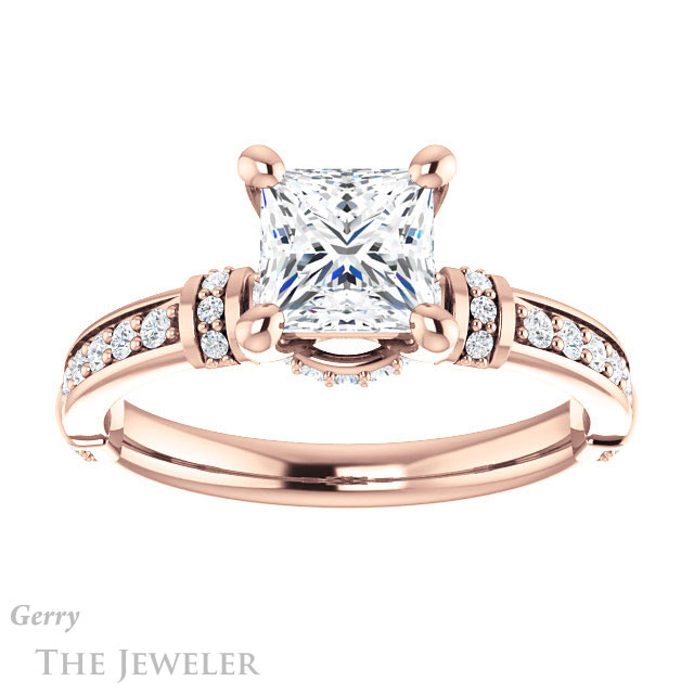 Princess Cut Forever One Moissanite Engagement Ring #GTJ1240-square-fo-r