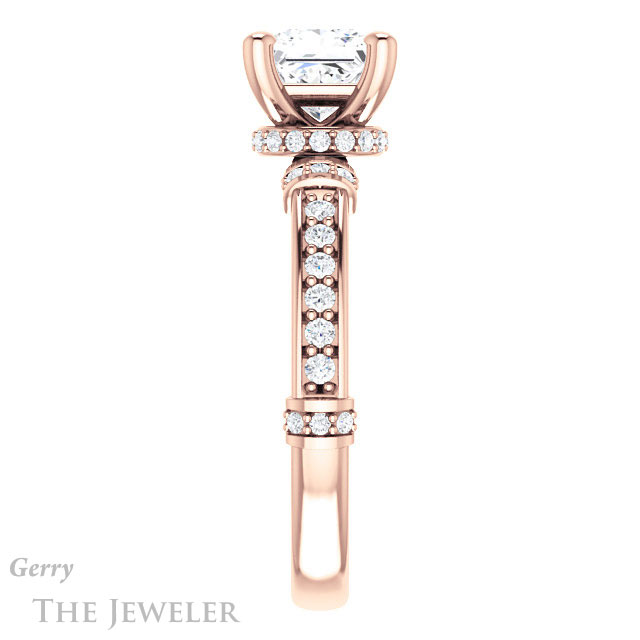 Princess Cut Forever One Moissanite Engagement Ring #GTJ1240-square-fo-r