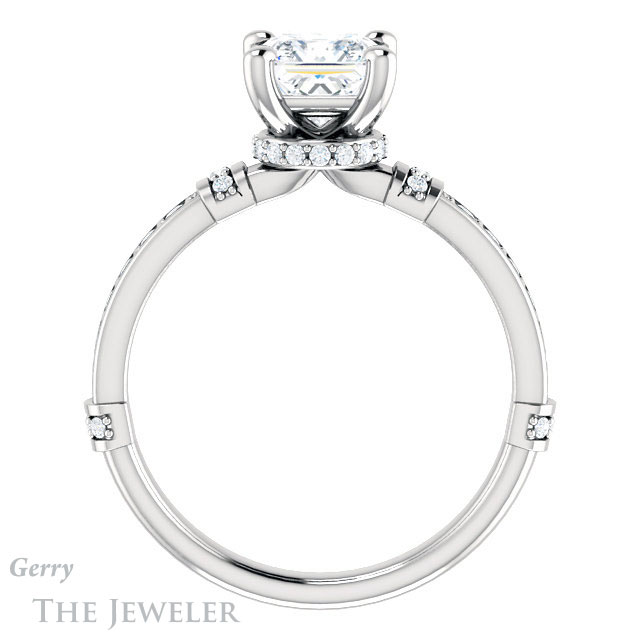 Princess Cut Forever One Moissanite Engagement Ring #GTJ1240-square-fo-w 2 Princess Cut Forever One Moissanite Engagement Ring #GTJ1240-square-fo-w