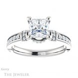 Princess Cut Forever One Moissanite Engagement Ring #GTJ1240-square-fo-w 1 Princess Cut Forever One Moissanite Engagement Ring #GTJ1240-square-fo-w