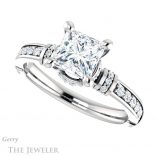 Princess Cut Forever One Moissanite Engagement Ring #GTJ1240-square-fo-w 5 Princess Cut Forever One Moissanite Engagement Ring #GTJ1240-square-fo-w