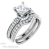 Princess Cut Forever One Moissanite Engagement Ring #GTJ1240-square-fo-w 6 Princess Cut Forever One Moissanite Engagement Ring #GTJ1240-square-fo-w