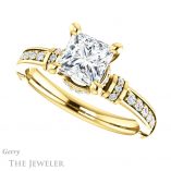 Princess Cut Forever One Moissanite Engagement Ring #GTJ1240-square-fo-y