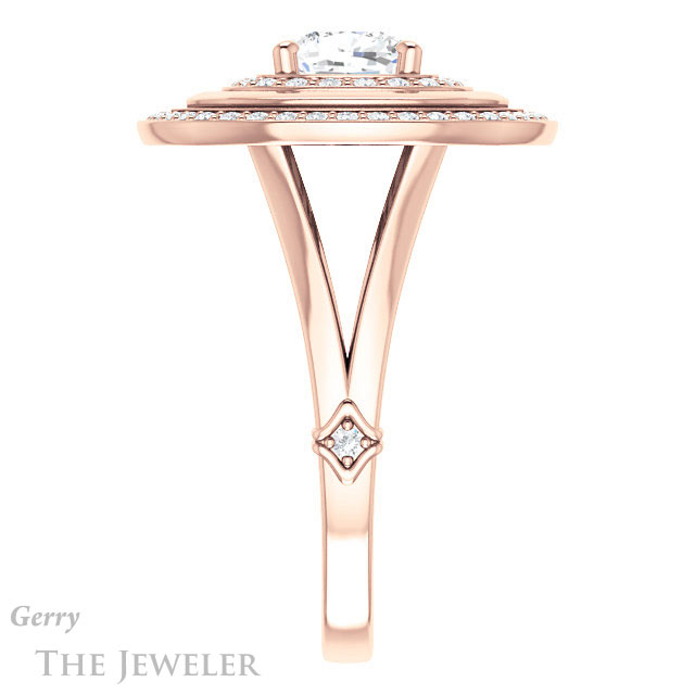 Cushion Cut Forever One Moissanite Engagement Ring #GTJ1241-cushion-fo-r | Gerry The Jeweler Cushion Cut Forever One Moissanite Engagement Ring #GTJ1241-cushion-fo-r
