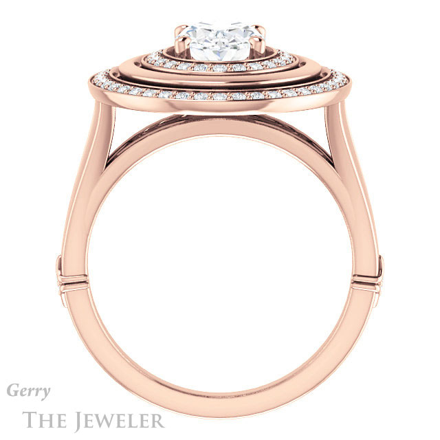 Oval Shaped Forever One Moissanite Engagement Ring #GTJ1241-oval-fo-r | Gerry The Jeweler Oval Shaped Forever One Moissanite Engagement Ring #GTJ1241-oval-fo-r