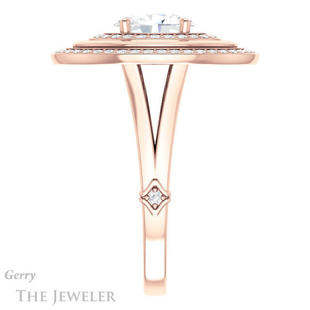 Oval Shaped Forever One Moissanite Engagement Ring #GTJ1241-oval-fo-r | Gerry The Jeweler Oval Shaped Forever One Moissanite Engagement Ring #GTJ1241-oval-fo-r