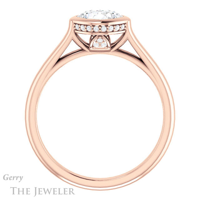Cushion Cut Forever One Moissanite Engagement Ring #GTJ1242-cushion-fo-r