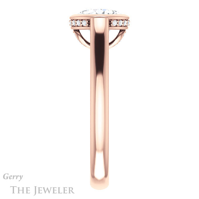 Cushion Cut Forever One Moissanite Engagement Ring #GTJ1242-cushion-fo-r