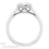 Cushion Cut Forever One Moissanite Engagement Ring #GTJ1242-cushion-fo-w 2 Cushion Cut Forever One Moissanite Engagement Ring #GTJ1242-cushion-fo-w