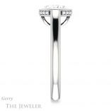 Cushion Cut Forever One Moissanite Engagement Ring #GTJ1242-cushion-fo-w 3 Cushion Cut Forever One Moissanite Engagement Ring #GTJ1242-cushion-fo-w