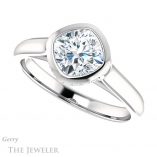 Cushion Cut Forever One Moissanite Engagement Ring #GTJ1242-cushion-fo-w 5 Cushion Cut Forever One Moissanite Engagement Ring #GTJ1242-cushion-fo-w