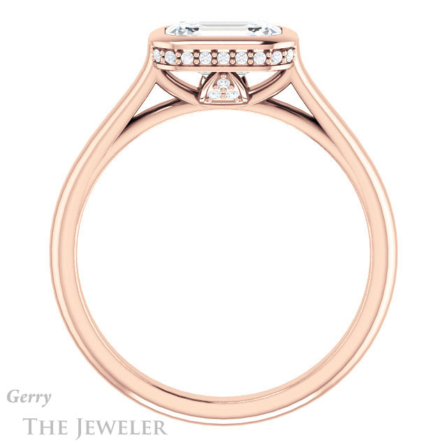 Emerald Cut Forever Brilliant Moissanite Engagement Ring #GTJ1242-emerald-fb-r