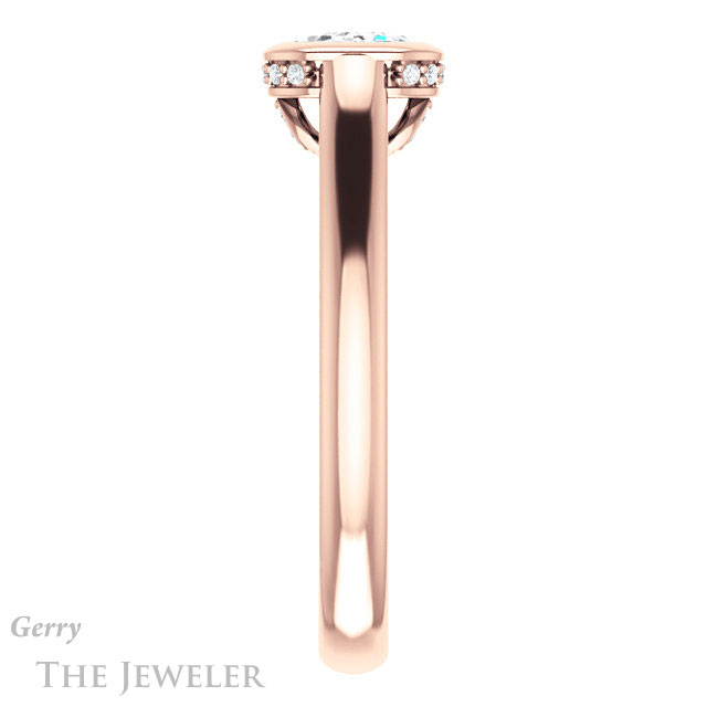 Emerald Cut Forever Brilliant Moissanite Engagement Ring #GTJ1242-emerald-fb-r