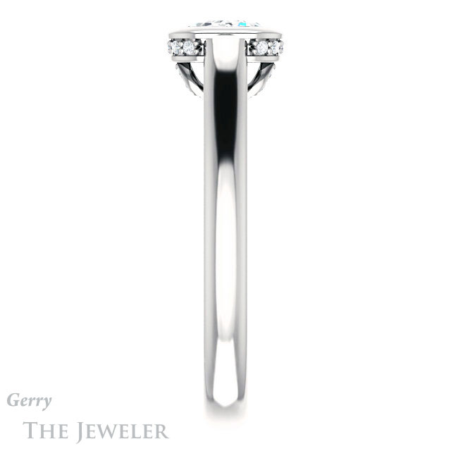 Emerald Cut Forever Brilliant Moissanite Engagement Ring #GTJ1242-emerald-fb-w