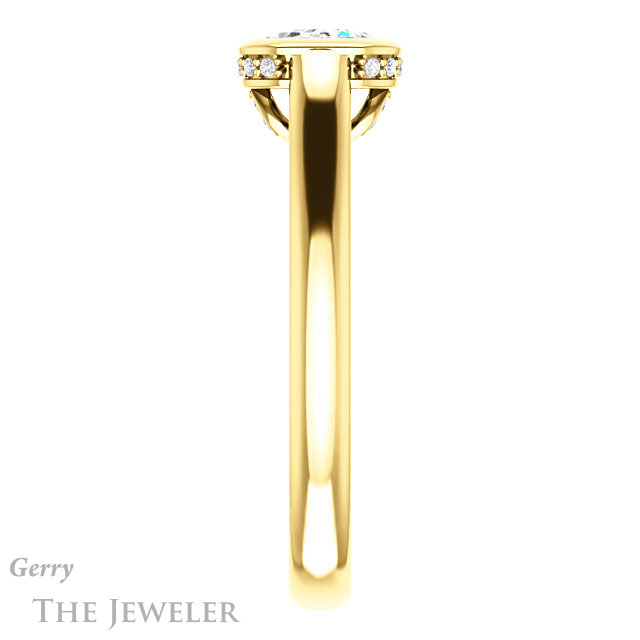 Emerald Cut Forever Brilliant Moissanite Engagement Ring #GTJ1242-emerald-fb-y