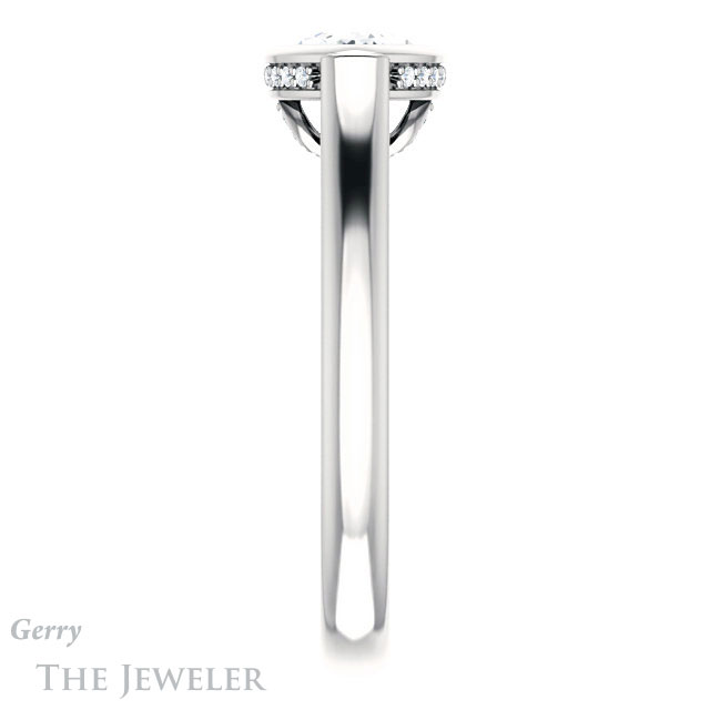 Marquise Cut Forever One Moissanite Engagement Ring #GTJ1242-marquise-fb-w 3 Marquise Cut Forever Brilliant Moissanite Engagement Ring #GTJ1242-marquise-fb-w