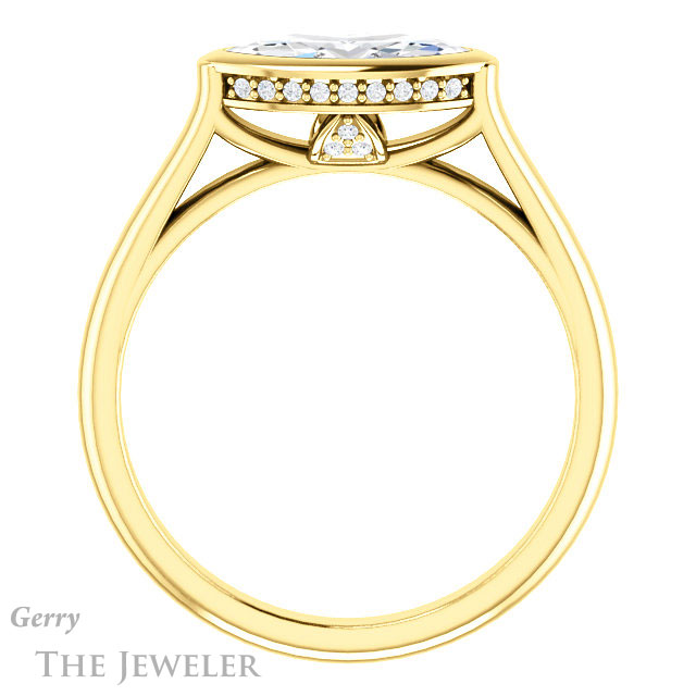 Marquise Cut Forever One Moissanite Engagement Ring #GTJ1242-marquise-fb-y 2 Marquise Cut Forever Brilliant Moissanite Engagement Ring #GTJ1242-marquise-fb-y