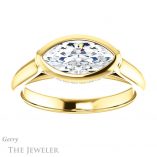 Marquise Cut Forever One Moissanite Engagement Ring #GTJ1242-marquise-fb-y 1 Marquise Cut Forever Brilliant Moissanite Engagement Ring #GTJ1242-marquise-fb-y