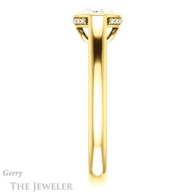 Marquise Cut Forever One Moissanite Engagement Ring #GTJ1242-marquise-fb-y 3 Marquise Cut Forever Brilliant Moissanite Engagement Ring #GTJ1242-marquise-fb-y