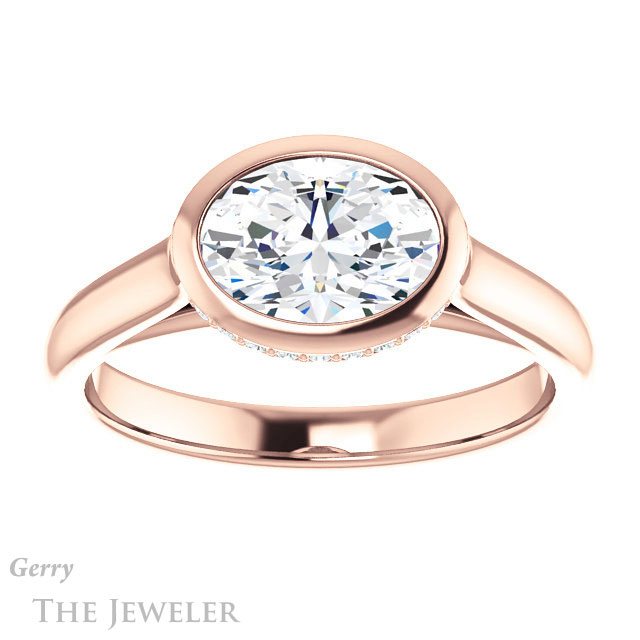 Oval Shaped Forever One Moissanite Engagement Ring #GTJ1242-oval-fo-r 1 Oval Shaped Forever One Moissanite Engagement Ring #GTJ1242-oval-fo-r