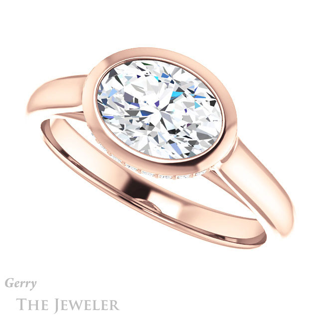 Oval Shaped Forever One Moissanite Engagement Ring #GTJ1242-oval-fo-r 5 Oval Shaped Forever One Moissanite Engagement Ring #GTJ1242-oval-fo-r