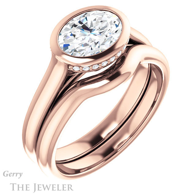Oval Shaped Forever One Moissanite Engagement Ring #GTJ1242-oval-fo-r 6 Oval Shaped Forever One Moissanite Engagement Ring #GTJ1242-oval-fo-r