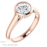 Round Cut Forever One Moissanite Engagement Ring #GTJ1242-round-fo-r 4 Round Cut Forever One Moissanite Engagement Ring #GTJ1242-round-fo-r