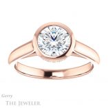 Round Cut Forever One Moissanite Engagement Ring #GTJ1242-round-fo-r 1 Round Cut Forever One Moissanite Engagement Ring #GTJ1242-round-fo-r