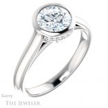 Round Cut Forever One Moissanite Engagement Ring #GTJ1242-round-fo-w 4 Round Cut Forever One Moissanite Engagement Ring #GTJ1242-round-fo-w
