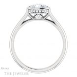 Round Cut Forever One Moissanite Engagement Ring #GTJ1242-round-fo-w 2 Round Cut Forever One Moissanite Engagement Ring #GTJ1242-round-fo-w