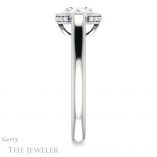 Round Cut Forever One Moissanite Engagement Ring #GTJ1242-round-fo-w 3 Round Cut Forever One Moissanite Engagement Ring #GTJ1242-round-fo-w