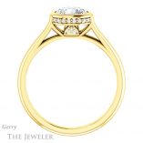 Round Cut Forever One Moissanite Engagement Ring #GTJ1242-round-fo-y 2 Round Cut Forever One Moissanite Engagement Ring #GTJ1242-round-fo-y