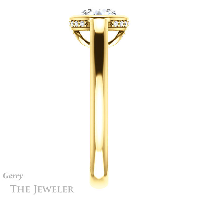 Round Cut Forever One Moissanite Engagement Ring #GTJ1242-round-fo-y 3 Round Cut Forever One Moissanite Engagement Ring #GTJ1242-round-fo-y