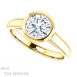 Round Cut Forever One Moissanite Engagement Ring #GTJ1242-round-fo-y 5 Round Cut Forever One Moissanite Engagement Ring #GTJ1242-round-fo-y