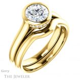 Round Cut Forever One Moissanite Engagement Ring #GTJ1242-round-fo-y 6 Round Cut Forever One Moissanite Engagement Ring #GTJ1242-round-fo-y