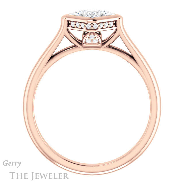 Princess Cut Forever One Moissanite Engagement Ring #GTJ1242-square-fo-r