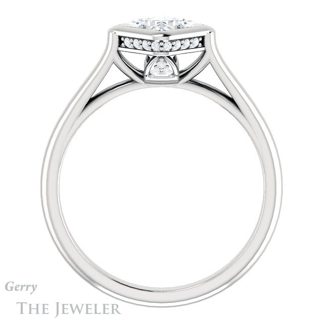 Princess Cut Forever One Moissanite Engagement Ring #GTJ1242-square-fo-w 2 Princess Cut Forever One Moissanite Engagement Ring #GTJ1242-square-fo-w