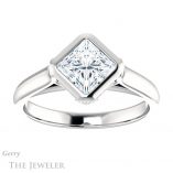 Princess Cut Forever One Moissanite Engagement Ring #GTJ1242-square-fo-w 1 Princess Cut Forever One Moissanite Engagement Ring #GTJ1242-square-fo-w