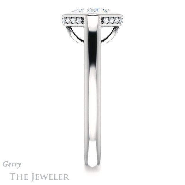 Princess Cut Forever One Moissanite Engagement Ring #GTJ1242-square-fo-w 3 Princess Cut Forever One Moissanite Engagement Ring #GTJ1242-square-fo-w