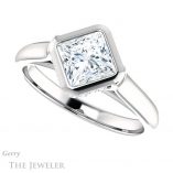 Princess Cut Forever One Moissanite Engagement Ring #GTJ1242-square-fo-w 5 Princess Cut Forever One Moissanite Engagement Ring #GTJ1242-square-fo-w