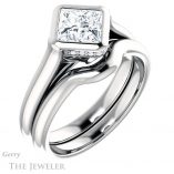Princess Cut Forever One Moissanite Engagement Ring #GTJ1242-square-fo-w 6 Princess Cut Forever One Moissanite Engagement Ring #GTJ1242-square-fo-w