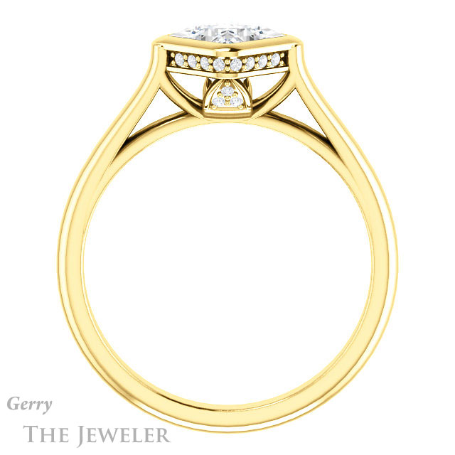 Princess Cut Forever One Moissanite Engagement Ring #GTJ1242-square-fo-y 2 Princess Cut Forever One Moissanite Engagement Ring #GTJ1242-square-fo-y