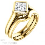 Princess Cut Forever One Moissanite Engagement Ring #GTJ1242-square-fo-y 6 Princess Cut Forever One Moissanite Engagement Ring #GTJ1242-square-fo-y