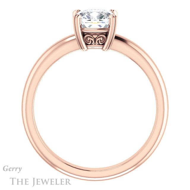 Cushion Cut Forever One Moissanite Engagement Ring #GTJ1243-cushion-fo-r 2 Cushion Cut Forever One Moissanite Engagement Ring #GTJ1243-cushion-fo-r