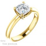 Cushion Cut Forever One Moissanite Engagement Ring #GTJ1243-cushion-fo-y 4 Cushion Cut Forever One Moissanite Engagement Ring #GTJ1243-cushion-fo-y