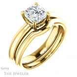 Cushion Cut Forever One Moissanite Engagement Ring #GTJ1243-cushion-fo-y 6 Cushion Cut Forever One Moissanite Engagement Ring #GTJ1243-cushion-fo-y